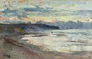 William Lionel Wyllie A Coastal Scene at Sunset oil painting artist